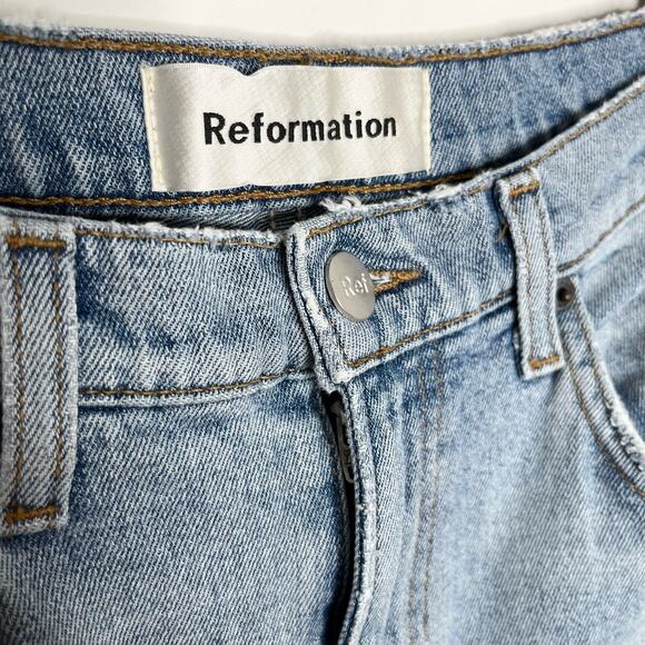 Reformation Women's Hepburn Jean Size 28 Ibiza Wash High Rise Skinny Distressed - Picture 5 of 10